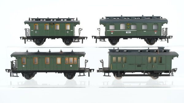 Fleischmann H0 Konvolut Personenwagen "1402" 3.Kl. Personenwagen 2.Kl., 3.Kl. Packwagen DRG