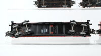Märklin H0 Konvolut Niederbordwagen, Niederbordwagen mit Rohren DB