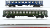 Märklin H0 Konvolut Speisewagen "DSG" Personenwagen 2.Kl. grün Personenwagen 1.Kl. blau beleuchtet DB