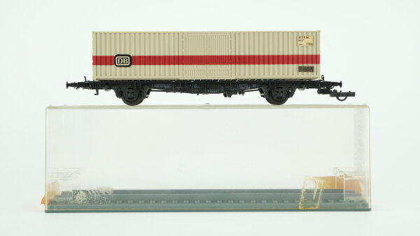 Röwa H0 2018 Containertragwagen mit Container DB (eine Kupplung fehlt)