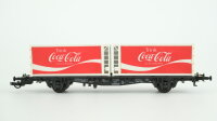 Röwa H0 2315 Containertragwagen mit 2 Containern Coca-Cola DB (eine Kupplung fehlt)