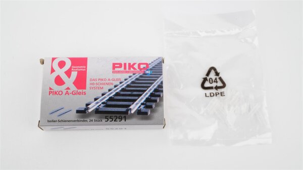 Piko H0 55291 Isolier-Schienenverbinder, 24 Stück