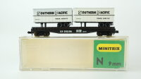 Minitrix N 3215 Flachwagen mit Auflieger" Southern...