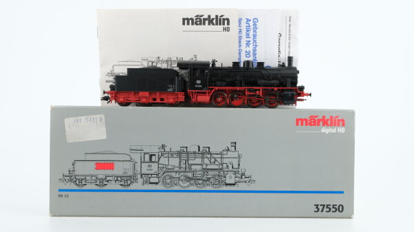 Märklin H0 37550 Dampflok BR 55 5555 DB Wechselstrom Digital (Vermutlich Verharzt)