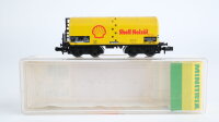Minitrix N 13591 Heizöl-Transportwagen Shell...