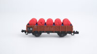 Minitrix N 51 3513 00 Niederbordwagen mit Ladung DB