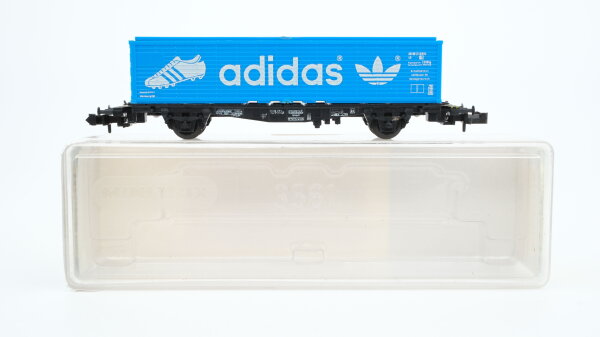 Minitrix N 51 3563 00 Containertragwagen "adidas" Lgjs 599 DB