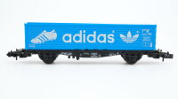 Minitrix N 51 3563 00 Containertragwagen "adidas" Lgjs 599 DB