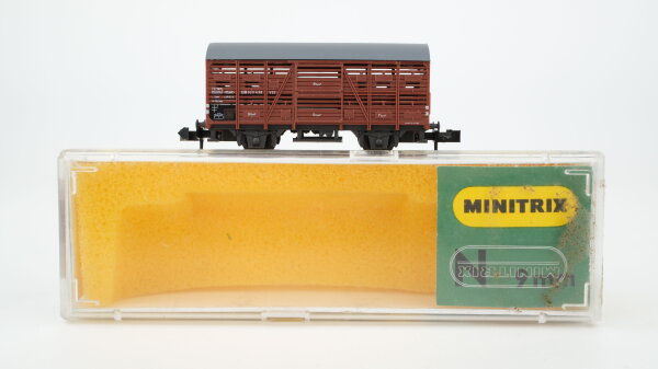 Minitrix N 51 3525 00 Viehtransportwagen DB