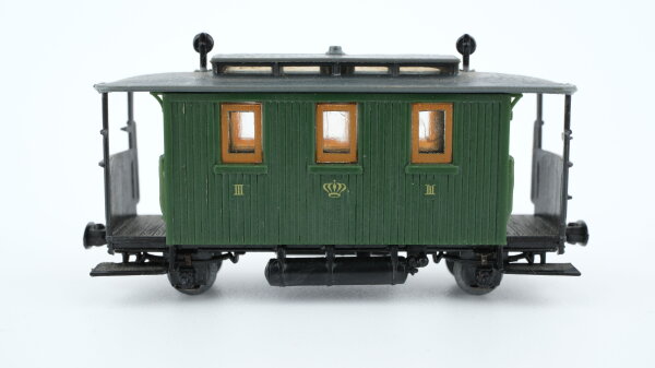 PMT technomodell H0e Personenwagen grün 3.Kl. K.Sächs.Sts.E.B.