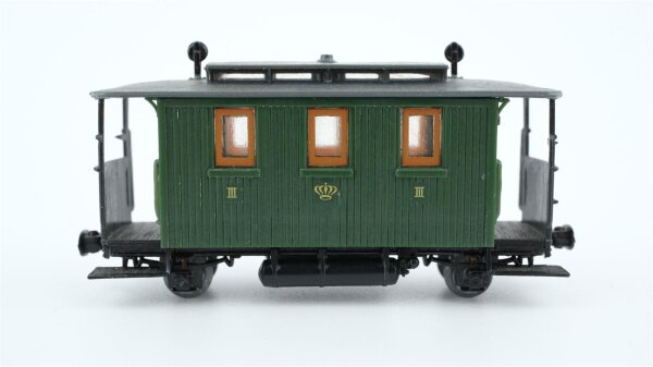 PMT technomodell H0e Personenwagen grün 3.Kl. K.Sächs.Sts.E.B.
