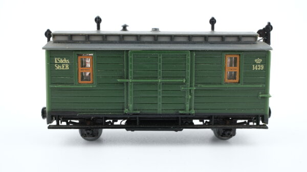 PMT technomodell H0e Gepäckwagen 1439 K.Sächs.Sts.E.B.