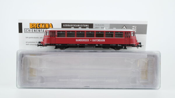 Brekina H0 6.2.0/11/14 MAN Schienenbus "Hamburger Hafenbahn" HPA Gleichstrom