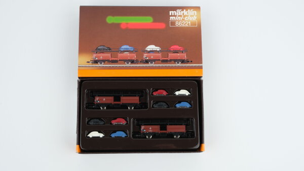 Märklin Z 86221 Autotransportwagen-Set "VW Käfer" DB
