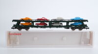Fleischmann N 8285 Doppelstockw. Autotransport mit 8 PKW...