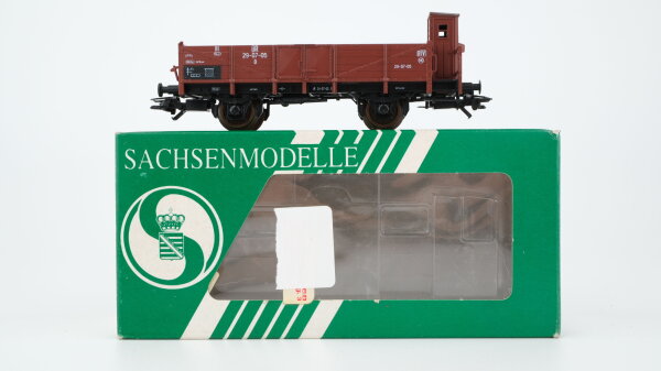 Sachsenmodelle H0 16002 Flachwagen mit Bremserhaus 29-07-05 DR