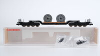 Fleischmann N 8299 Tiefladewagen mit 2 Kabelrollen SSt...