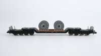 Fleischmann N 8299 Tiefladewagen mit 2 Kabelrollen SSt...