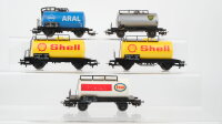 Märklin H0 Konvolut Kesselwagen "Shell, Aral,...