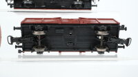 Märklin H0 Konvolut Hochbordwagen, Niederbordwagen mit Fässer, Schwenkdachwagen DB/u.a.