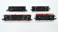 Märklin H0 Konvolut Hochbordwagen, Niederbordwagen mit Fässer, Schwenkdachwagen DB/u.a.