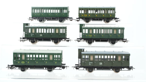 Piko H0 Konvolut Abteilwagen 1.KL. Abteilwagen 2.Kl. Abteilwagen mit Bremserhaus SNCF/SNCB/DR