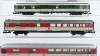 Märklin H0 Konvolut Speisewagen rot/grau Abteilwagen blau/grau Packwagen grün/grau DB