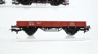 Märklin H0 Konvolut Niederbordwagen 2achsig, 4achsig (teilw. mit Ladung) DB