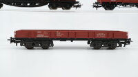 Märklin H0 Konvolut Niederbordwagen 2achsig, 4achsig (teilw. mit Ladung) DB