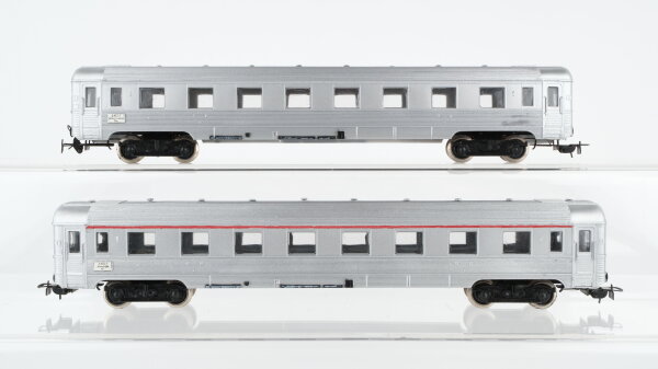 Unbekannt H0 Konvolut Personenwagen 1.Kl. silber SNCF