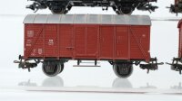 Märklin H0 Konvolut Hochbordwagen, gedeckte Güterwagen, gedeckter Güterwagen mit Bremserhaus DB/SBB-CFF/FS