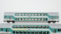 Märklin H0 Konvolut Doppelstockwagen 1./2.Kl., Doppelstockwagen 2.Kl. grün-grau DB