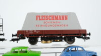 Fleischmann H0 Konvolut Bierwagen "Clausthaler", Schienenreinigungswagen mit Plane, Autotransportwagen-Set mit PKW DB