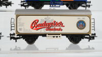 Märklin H0 Konvolut Bierwagen "Becks, Budweiser", Kühlwagen "Bluna", Containertragewagen "Persil" DB/CD