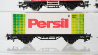 Märklin H0 Konvolut Bierwagen "Becks, Budweiser", Kühlwagen "Bluna", Containertragewagen "Persil" DB/CD