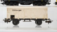 Märklin H0 Konvolut Teleskophaubenwagen (ohne Ladung), Kühlwagen, Bananenwagen "Jamaica" DB