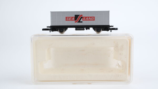 Märklin Z 8616 Behälter-Tragwagen mit Container "SeaLand" DB
