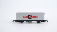 Märklin Z 8616 Behälter-Tragwagen mit Container "SeaLand" DB