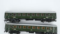 Märklin H0 Konvolut Abteilwagen 2.Kl., Personenwagen 2.Kl., Packwagen "346/4" (Wagen nachträglich beleuchtet, incl. Zugschluss) DB