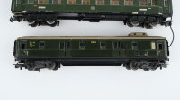 Märklin H0 Konvolut Abteilwagen 2.Kl., Personenwagen 2.Kl., Packwagen "346/4" (Wagen nachträglich beleuchtet, incl. Zugschluss) DB