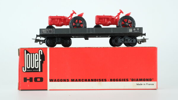 Jouef H0 652 Güterwagen mit 2 Traktoren SNCF