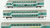 Fleischmann H0 Konvolut "Regio" Doppelstocksteuerwagen 2.Kl., Doppelstockwagen 1./2.Kl., Doppelstockwagen 2.Kl. DB