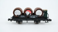 Minitrix N 15026 Weinfasswagen mit 3 Fässern...