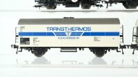 Fleischmann H0 Konvolut Kühlwagen "Inter Frigo, Transthermos", Seitenwandschiebewagen, Güterzugbegleitwagen DB