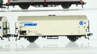 Fleischmann H0 Konvolut Kühlwagen "Inter Frigo, Transthermos", Seitenwandschiebewagen, Güterzugbegleitwagen DB