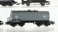 Märklin H0 Konvolut Kesselwagen "Aral, Esso, Shell, Eva", Gasdruckkesselwagen "Brüninghaus", Silowagen "Dyckerhoff Zement" DB