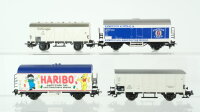 Märklin H0 Konvolut Kühlwagen, Kühlwagen "Haribo" Bierwagen "Fosters Lager", gedeckter Güterwagen DB