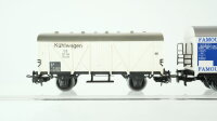 Märklin H0 Konvolut Kühlwagen, Kühlwagen "Haribo" Bierwagen "Fosters Lager", gedeckter Güterwagen DB