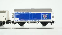 Märklin H0 Konvolut Kühlwagen, Kühlwagen "Haribo" Bierwagen "Fosters Lager", gedeckter Güterwagen DB