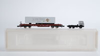 Märklin Z 8618 Huckepackwagen mit Auflieger...